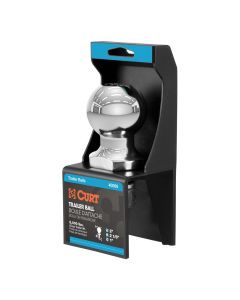 Trailer Hitch Ball; 2 Inch Ball; 6000 Pounds Gross Trailer Weight Capacity; 1 Inch Shank Diameter/ 2-1/8 Inch Shank Length/ 0 Inch Rise; Chrome; Steel; Packaged
