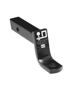 Trailer Hitch Ball Mount; Easy Load; Class III/ IV; Fits 2 Inch Receiver; 7500 Pound Gross Trailer Weight/ 750 Pound Tongue Weight; 4 Inch Drop/ 2-3/4 Inch Rise; Non-Swivel; Non-Extendable; 9 Inch Shank; 1 Inch Ball Hole; Without Ball; Powder Coated; Blac