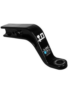 Trailer Hitch Ball Mount; Class V; Fits 3 Inch Receiver; 21000 Pound Gross Trailer Weight; 8 Inch Drop; Non-Swivel; Non-Extendable; Solid Shank; Without Ball; Powder Coated; Black
