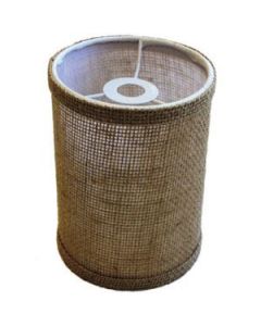 Interior Light Shade; Barrel; 5 Inch Diameter x 6 Inch Height; Burlap; Single
