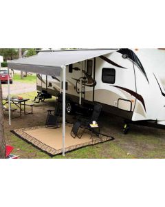 Awning Arm; Solera Classic; For Patio Awnings; Fixed Pitch; Manual; 60-1/2 Inch From Awning Rail Down; Standard/ 68 Inch To 81 Inch Arm Range; White; With Pull Wand; Full Set
