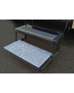 Step Stool Mat; Fits 11 Inch x 22 Inch Rectangular Stow-Away Steps; Charcoal
