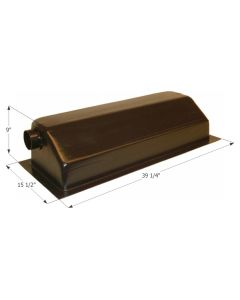 Waste Holding Tank; HT702-ED; Can Be Used For Black Or Gray Water; 14 Gallon Capacity; 39-1/4 Inch Length x 15-1/2 Inch Width x 9 Inch Height; 3 Inch Diameter Spigot Fitting; With 1-1/4 Inch Solvent Welded Mounting Flange; ABS Plastic; With 4 Level Sensor