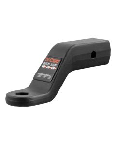 Trailer Hitch Ball Mount; Class V/ Fits 2-1/2 Inch Receiver; 20000 Pound Gross Trailer Weight/ 2700 Pound Tongue Weight; 2-1/2 Inch Rise or 4 Inch Drop; Non-Swivel; Non-Extendable; 8-1/2 Inch Solid Shank; 1-1/4 Inch Ball Shank Hole; Without Hitch Ball; St
