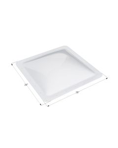 SL2222W - White, 22 x 22 x 4 Dome