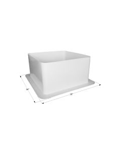 Skylight Trim Ring; For 14 Inch x 14 Inch Skylight Part Number SL1414; 13 Inch x 13 Inch Inner Dimension; 16 Inch x 16 Inch x 7-1/4 Inch Outer Dimension; White; ABS Plastic
