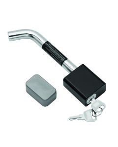 Trailer Hitch Pin; Bent Pin; 5/8 Inch Diameter; Use With 2 Inch and 2-1/2 Inch Receiver; Locking/ Housing Rotates 360 Degrees; With Sliding Dust Cap; Single
