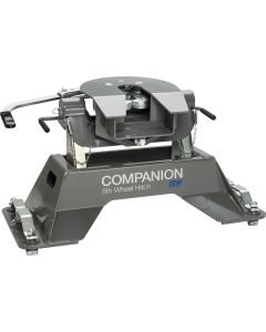 Fifth Wheel Trailer Hitch; Companion ™; Use With OEM Ford Trailer Tow Prep Package; 20000 Pound Gross Trailer Weight/ 5000 Pound Trailer Tongue Weight; Fixed; Front To Back and Side To Side Pivot; 16-3/4 Inch to 18-3/4 Inch Vetical Adjustment