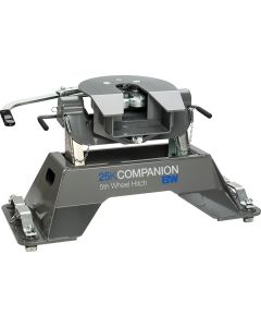 Fifth Wheel Trailer Hitch; Companion ™; Use With OEM Ford Trailer Tow Prep Package; 25000 Pound Gross Trailer Weight/ 5000 Pound Trailer Tongue Weight; Fixed; Front To Back and Side To Side Pivot; 16-3/4 Inch to 18-3/4 Inch Vertical Adjustment