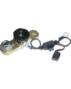 Battery Disconnect Switch; Side Mount With Fused Bypass; 12 Volt; Knob Operated; 125 Ampere
