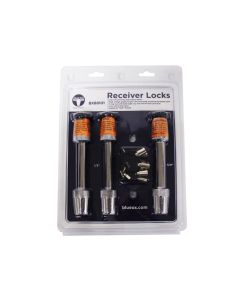 Trailer Hitch Pin; Barbell; 3 Locks; Two 1/2 Inch and One 5/8 Inch Diameter; Locks Blue Ox Tow Bar To The Baseplate and Receiver
