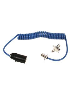 Trailer Wiring Connector Adapter; 7-Way Blade to 4-Way Round; Coiled Wire
