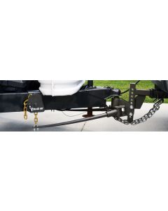 Weight Distribution Hitch; SwayPro; 550 Pound Maximum Tongue Weight Capacity; With Spring Bars/ Automatic Latching Tongue Brackets/ 6 Hole x 11 Inch Adjustable Shank/ Hitch Head/ Chains/ Assembly Hardware; Standard Coupler; Clamp-On Latch
