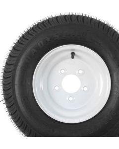 205/65-10 C 5 Lug Tire & Wheel White