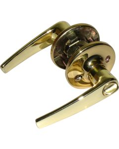 Entry Door Lock; Includes Both Standard And Drive-In Latches; Lever Type; Privacy Entrance Lock; Used As 2-3/8 Inch Or 2-3/4 Inch Backset; Brass; Polished Finish