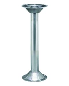Table Leg; 25-1/2 Inch Length Without Base; Tubular; Chrome Plated; Aluminum; Pedestal Table Leg With Tapered Ends; Without Base
