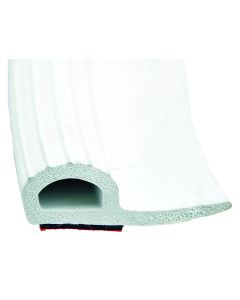 Rubber Slide Out Seal W/Wiper and Tape (W/Hats, Red Tape) White Seal - 5/8" x 1-15/16" x 35'