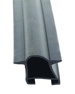 Slide Out Seal; D-Seal With Fins For Use With EKD Base; 1-1/2 Inch Width x 1 Inch Height x 40 Foot Length; Black; Rubber

