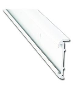 Trim Molding; Short Lip Insert Type; 1-3/16 Inch Height x 2/5 Inch Width x 8 Foot Length; White; Aluminum; Single