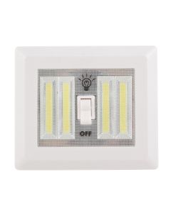 Multi Purpose Light - LED; Glow Max; 4.49 Inch Height x 2.99 Inch Width x 0.79 Inch Depth; Cordless Light Switch Used For Illuminating Closets/ Cabinets/ Under Sinks; Battery Operated; Flush Mount Peel And Stick/ Flush Mount Magnetic/ Flush Mount With Scr