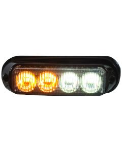 Buyers Products, Warning Light; 4.8 Inch Length x 1.35 Inch Width x 1.61 Height; Mini Bar; Amber; 19 Flash Patterns; 12-24 Volt DC