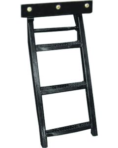Buyers Products, 3-RUNG BLACK RETRACTABLE TRUCK STEPS WITH NONSLIP TREAD - 17.38 X 35 INCH
