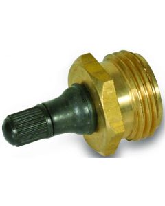 Blow Out Plug With Schrader Valve - Brass