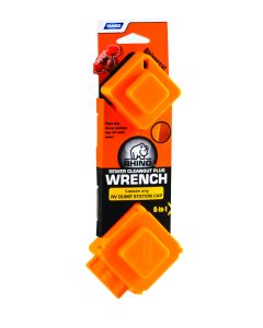 Sewer Cleanout Wrench; RhinoFLEX ™; For 3 to 4 Inch Male or Female Plugs or For Slotted and Flush Sewer Plugs or For Use With 4-in-1 Connectors; Plastic; Orange
