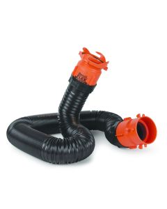 Sewer Hose; RhinoFLEX ™; 10 Foot Length Extension; 23 Mils Polyolefin Reinforced With Steel Wire; Black Hose; With Swivel Lug and Swivel Bayonet Fittings and Reusable Locking Ring
