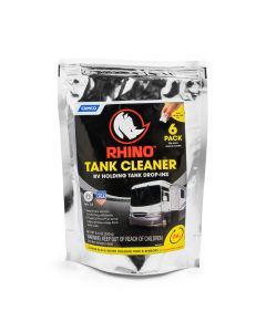 Waste Holding Tank Treatment; RhinoFLEX ™; Biological Treatment Used To Break Down Waste and Tissue; Without Formaldehyde; With Deodorant; Unscented; Lubricates Sensors; Treats 40 Gallon Holding Tank; Drop In Packets; Package of 6

