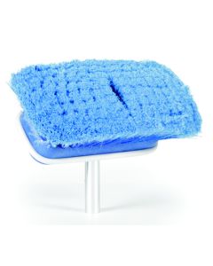 Car Wash Brush; 7 Inch Rectangular Brush Head; Light Blue Extra Soft Bristle; Head Attachment Only; Without Hose Connection; Without Water Control; Without Soap Dispenser; With English/ French Language Packaging
