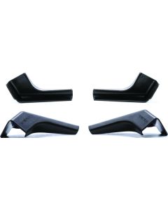 Drip Rail Gutter Spout; OEM Rain Gutter Spout Replacement; Replace Worn or Shorter OEM Gutters or Can Be Used on RV's Without Existing Gutters; Black; Plastic; With 2 Left and 2 Right; With English/ French Language Packaging
