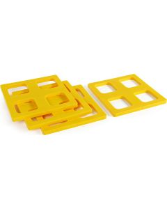 Leveling Block; Securely Join A Single Layer Of Leveling Blocks or Create A Flat Surface On Top Of A Larger Stack; Interlocking Blocks; Plastic; Set of 4; With English/ French Language Packaging
