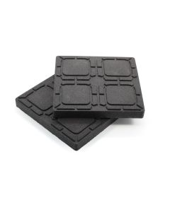 Trailer Stabilizer Jack Stand Pad; Flex Pads; Protects Levelers And Stabilizers From Sinking On Uneven Terrain; Works With Fasten Leveling Blocks Or Alone; 2 x 2; UV Resistant and Weather Proof; Set of 2

