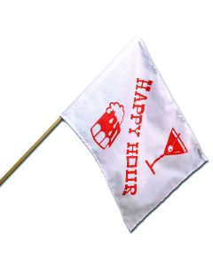 FLAGHAPPY HOUR 12IN X 18IN POLYESTER (1 FLAG)