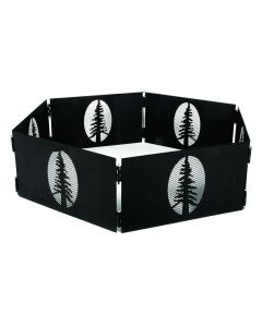 Fire Ring; 27 Inch Diameter; With Tree Cut-Outs; 6 Piece Hinged Design; Steel; With Storage Bag
