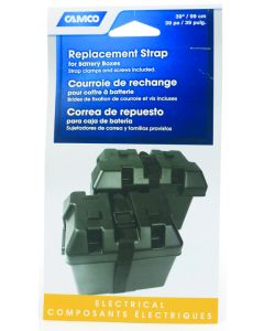 Battery Box Strap; Replacement Strap For Camco Battery Box; Black; Nylon
