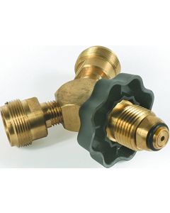 Propane Supply Splitter; Allows Connection of Additional Appliances; Male Soft Nose Prest-O-Lite (POL) x Two 1 Inch-20 Male Throwaway Cylinder Thread; 2 Port; Splitter Only
