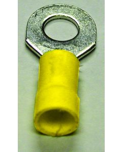 RINGTERM 1/4IN,12-10 GA.INSUL YELLOW, 100 CT. HEADER BAG, UL
