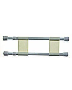RV Refrigerator Double Bar Set - 16in To 28in White