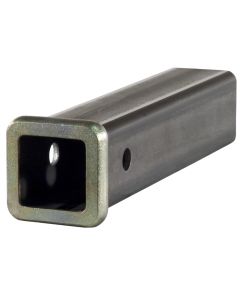 Trailer Hitch Receiver Tube; 2 Inch x 2 Inch Opening; 12 Inch Length; With 1/2 Inch Collar; Raw