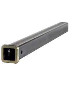 Trailer Hitch Receiver Tube; 2 Inch x 2 Inch Opening; 36 Inch Length; With 1/2 Inch Collar; Raw