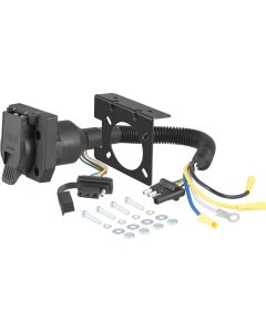 4 Way Flat To Both 7 Way Round And 4 Way Flat Adaptor