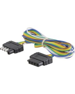 Curt, Trailer Wiring Connector; 5-Way Flat to 5-Way Flat; 72 Inch Wire