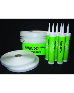 Roof Installation Kit; RMA XTRM-PLY; For Installation Of PVC RV Roof Membrane; With 2 Gallon Water Based Adhesive/ 150 Foot Butyl Tape/ 6 Tubes Of 10.1 Ounce Self-Leveling Sealant