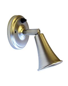 Interior Light - LED; Interior Light- LED; Wall Light/ Spotlight; 3-1/2 Inch Depth x 6-1/2 Inch Height; Brushed Nickel; 12 Volt; With On/ Off Switch; With LED Bulb
