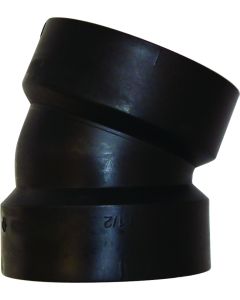 Sewer Waste Valve Fitting; 22-1/2 Degree Elbow; 1-1/2 Inch Slip; ABS Plastic