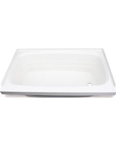 Bathtub; Better Bath; Standard Tub; 24 Inch x 46 Inch; With Threshold; Without Seat; Smooth Floor Surface; Right Hand Drain; White; ABS
