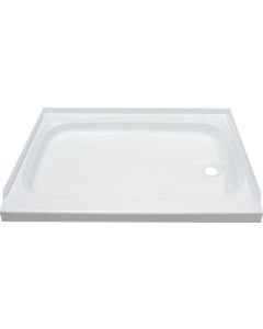 Shower Pan; Better Bath; Rectangular; 24 Inch x 36 Inch; With Threshold; White; ABS
