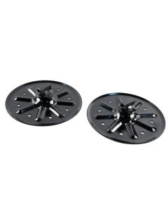 Trailer Landing Gear Foot; Use With Round RV Landing Gear; 9 Inch Diameter; Steel; Set of 2
